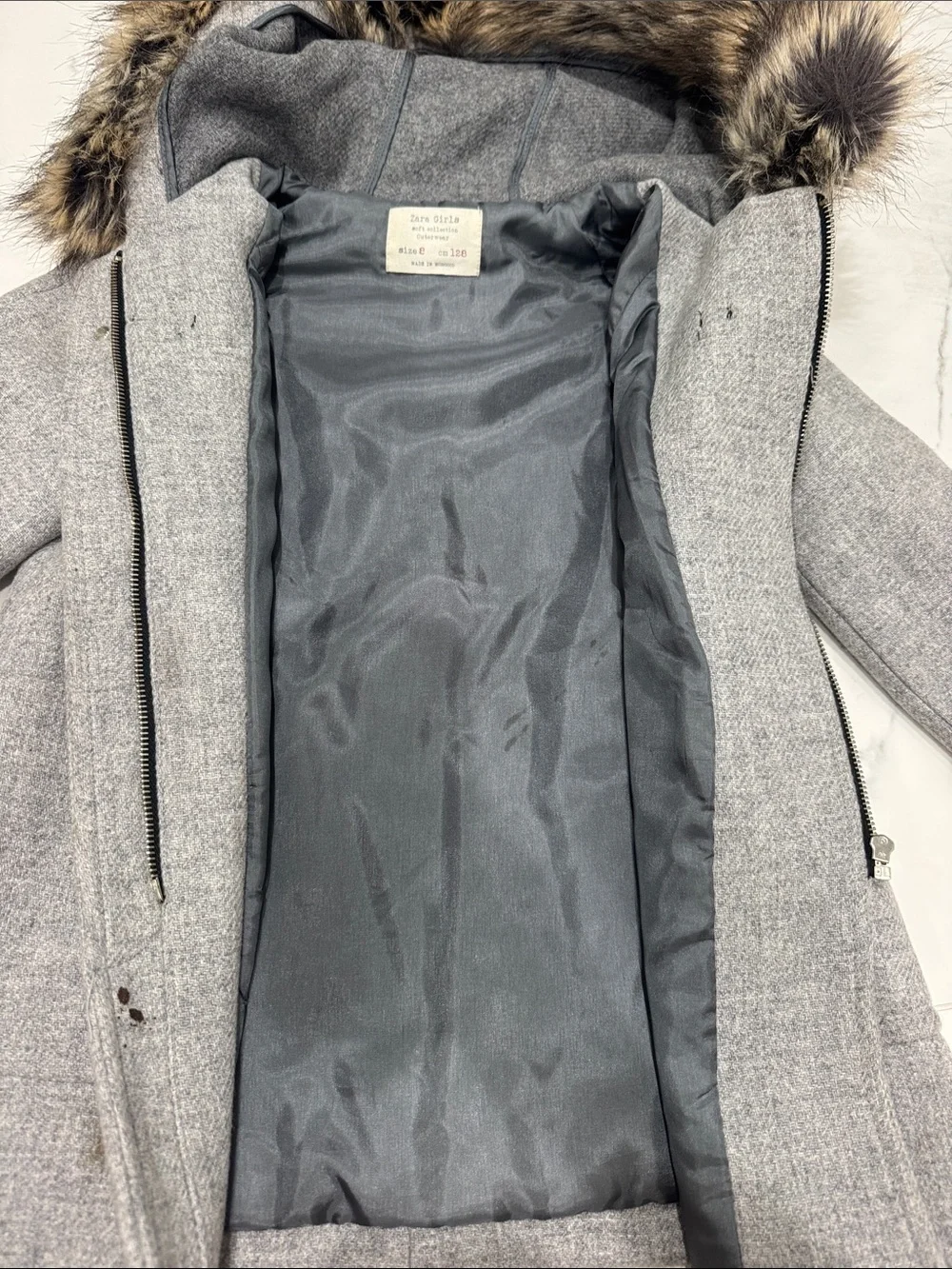 Zara girls wool coat- 8